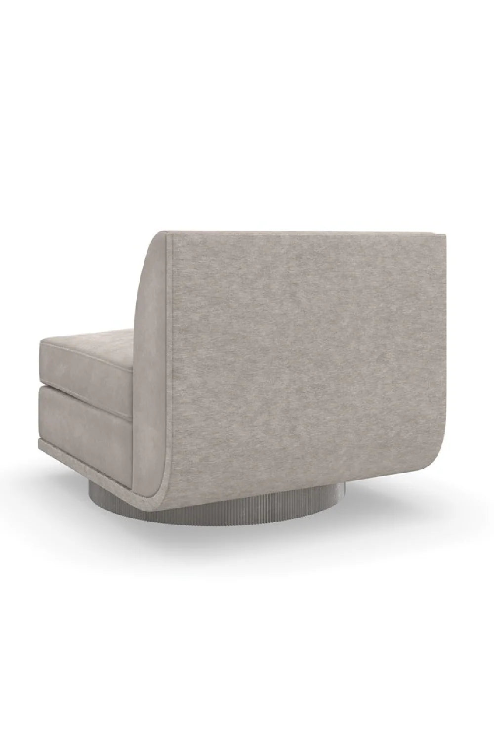 Taupe Velvet Lounge Chair
