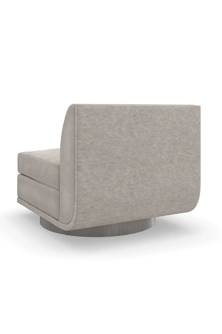 Taupe Velvet Lounge Chair