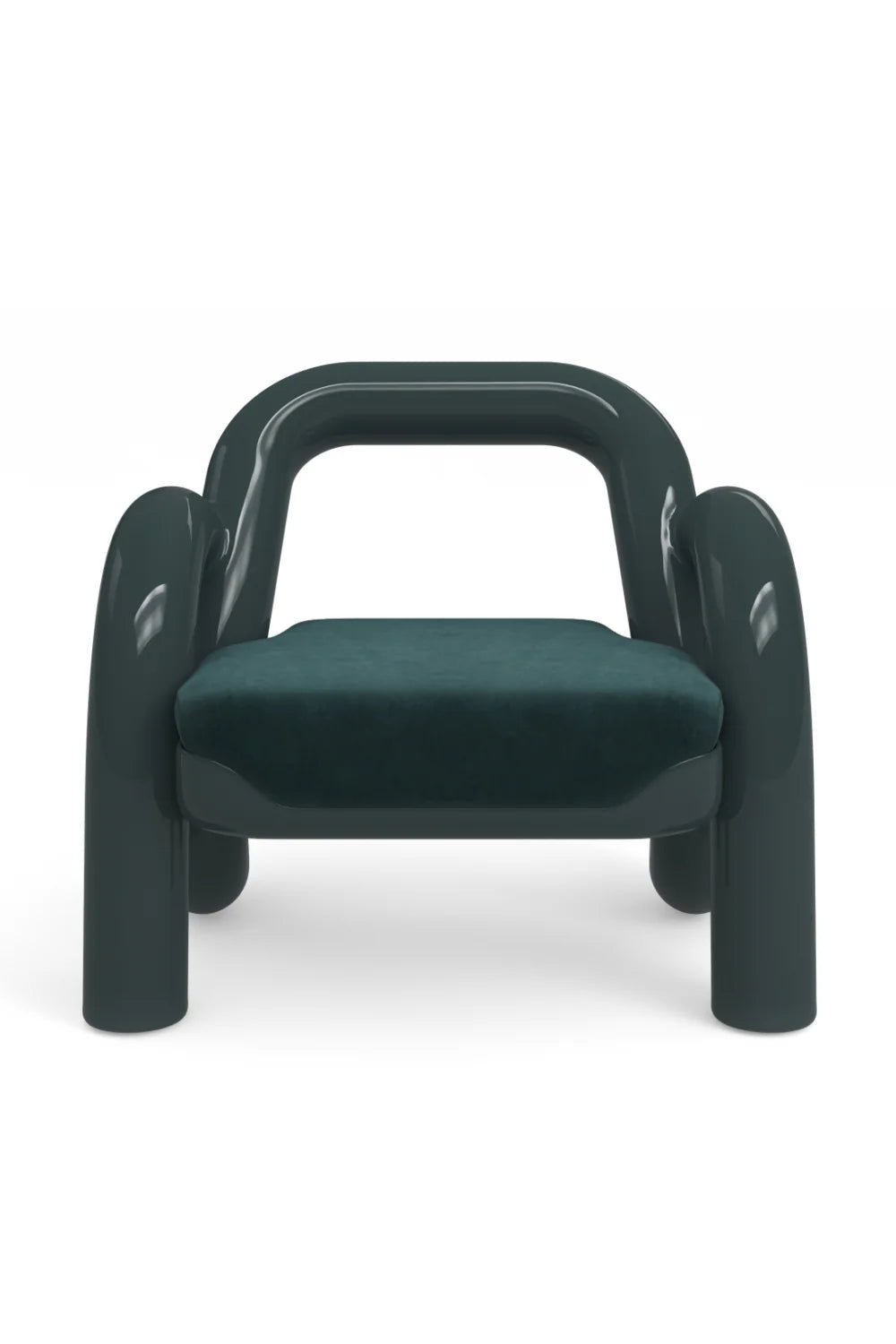 Glossy Twisted Accent Chair