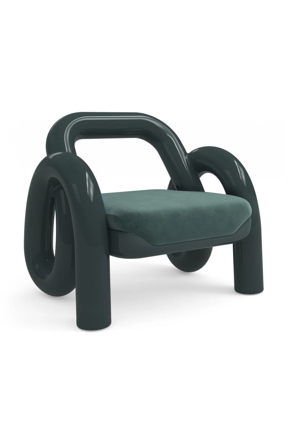 Glossy Twisted Accent Chair