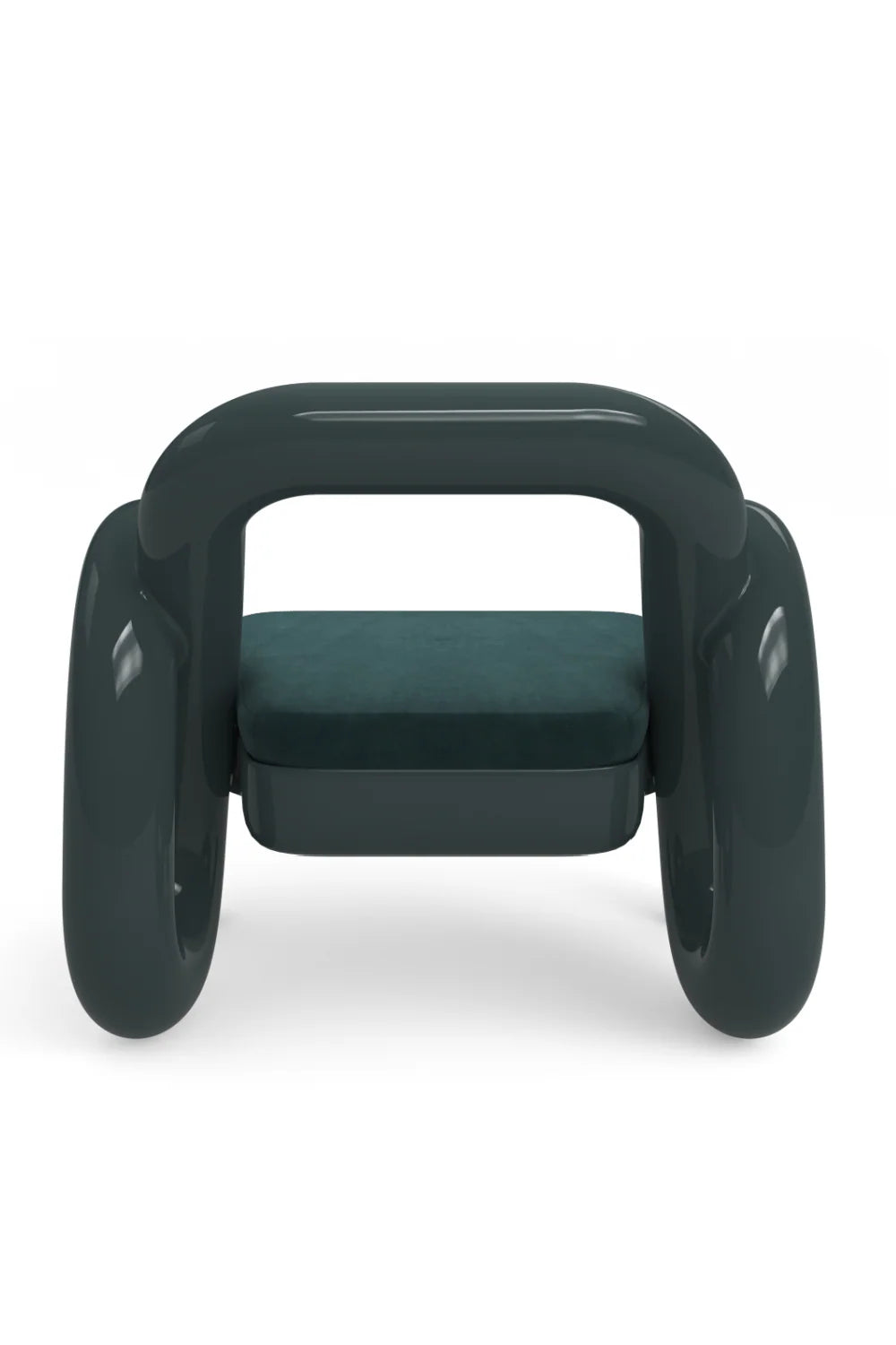 Glossy Twisted Accent Chair