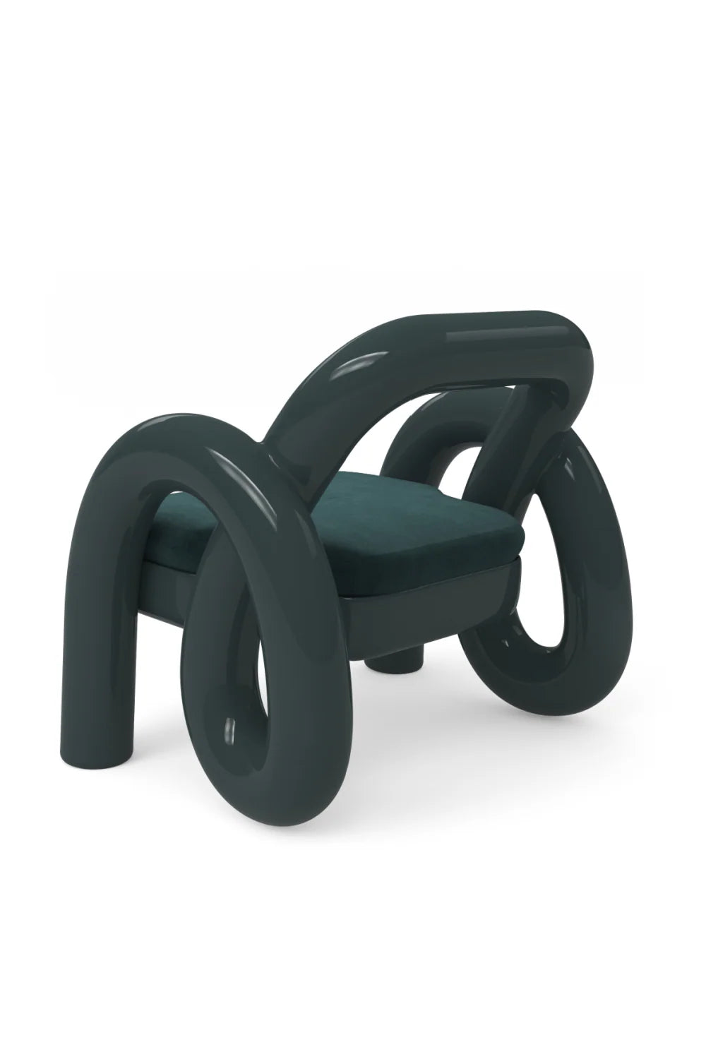 Glossy Twisted Accent Chair