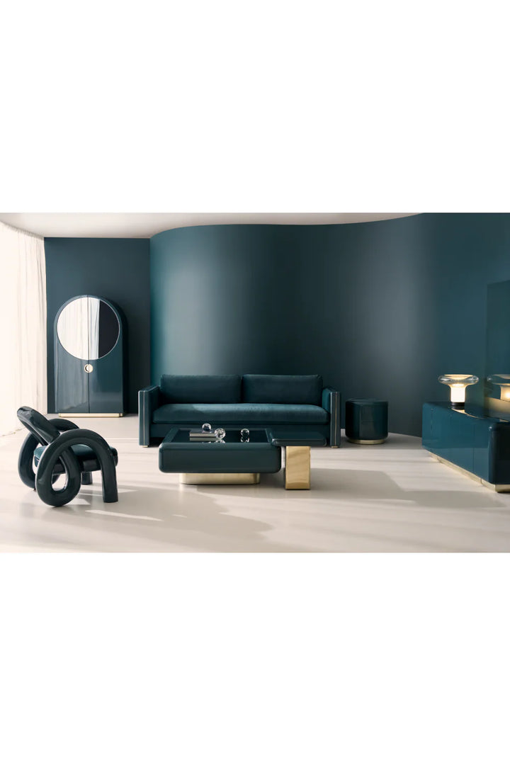 Glossy Twisted Accent Chair