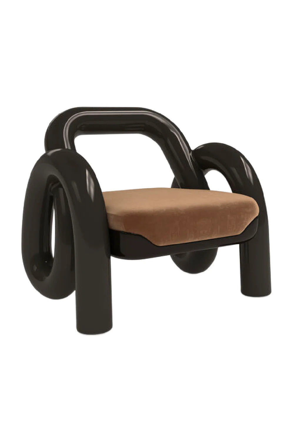 Glossy Twisted Accent Chair