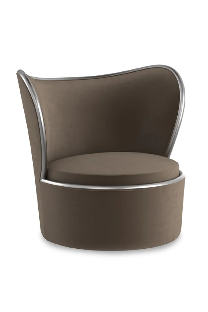 Dark Taupe Swivel Chair