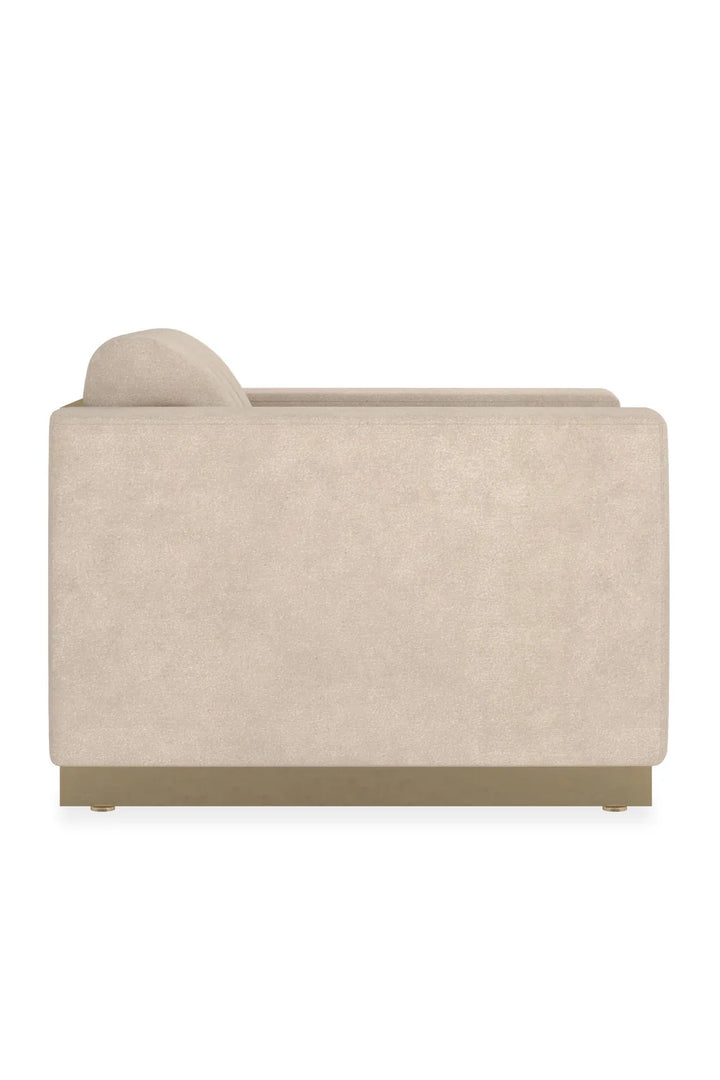 Cream Channeled Lounge Chair