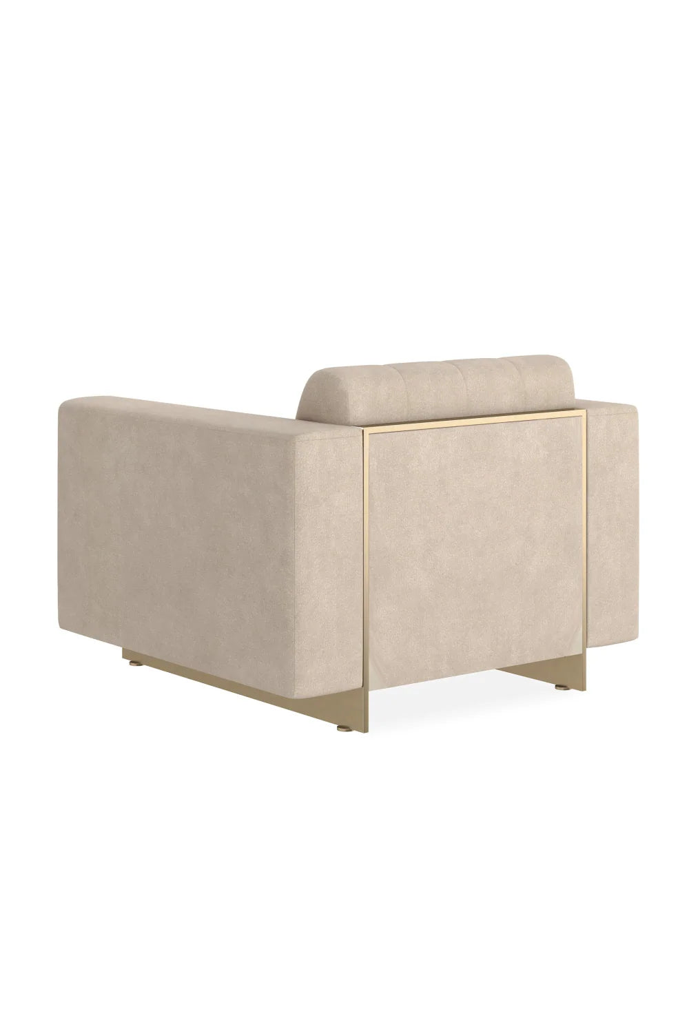 Cream Channeled Lounge Chair