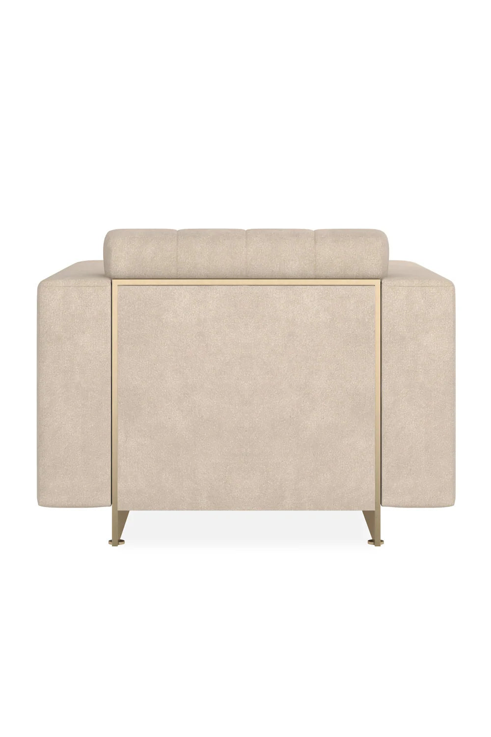 Cream Channeled Lounge Chair