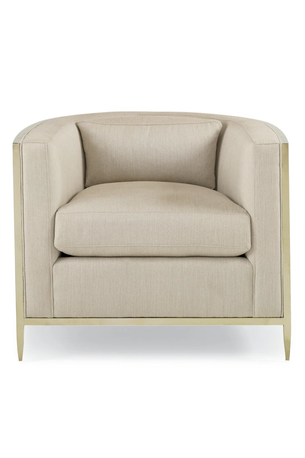 Off-White Linen Accent Chair
