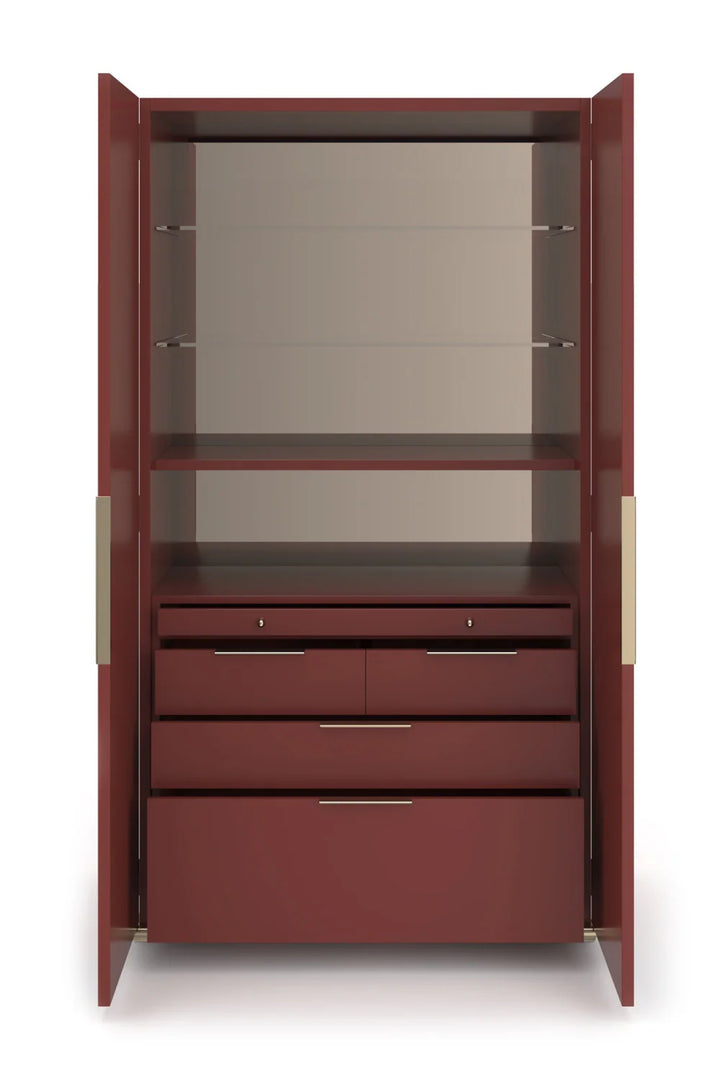 Bronze Mirror 2-Door Cabinet