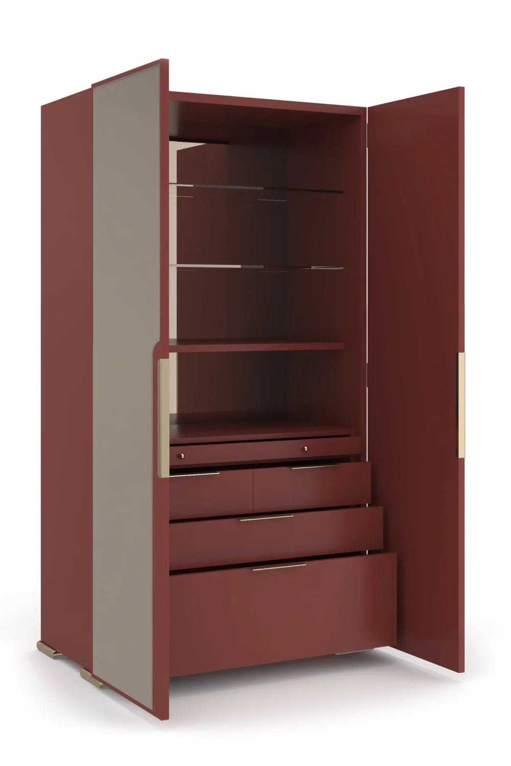 Bronze Mirror 2-Door Cabinet