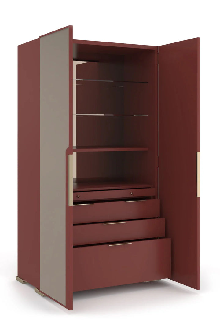 Bronze Mirror 2-Door Cabinet