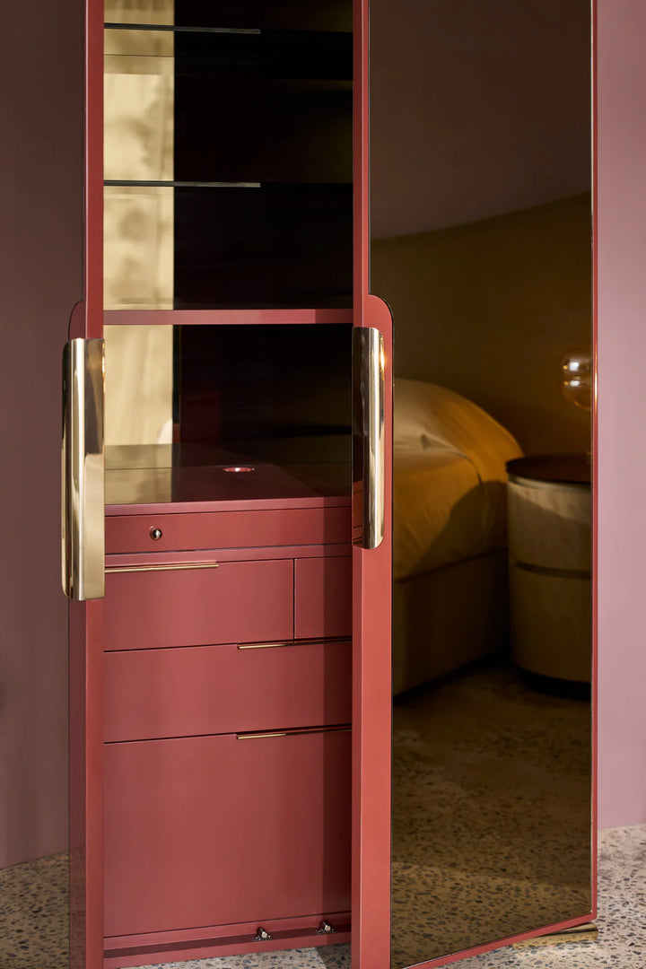 Bronze Mirror 2-Door Cabinet