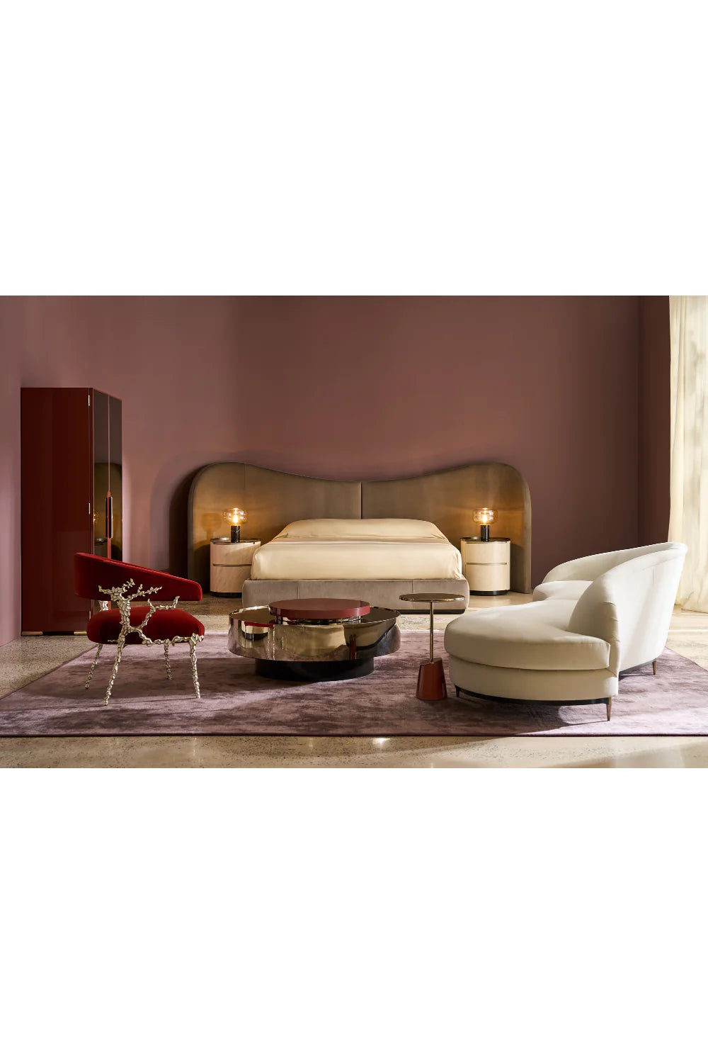Bronze Mirror 2-Door Cabinet