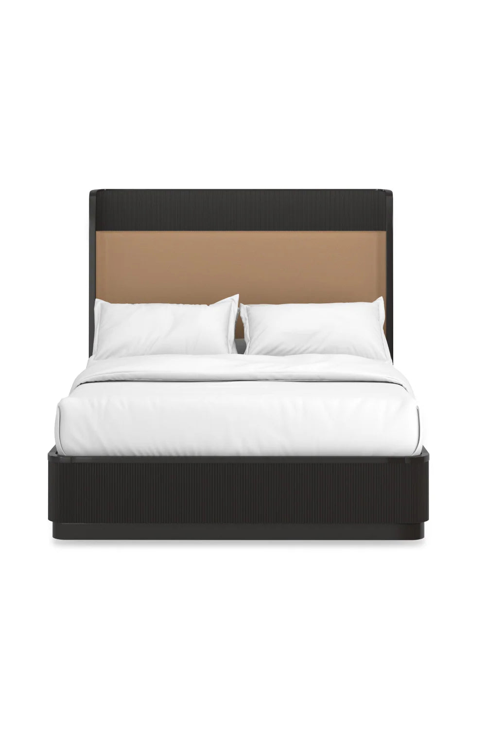 Gold Trim Reeded Queen Bed
