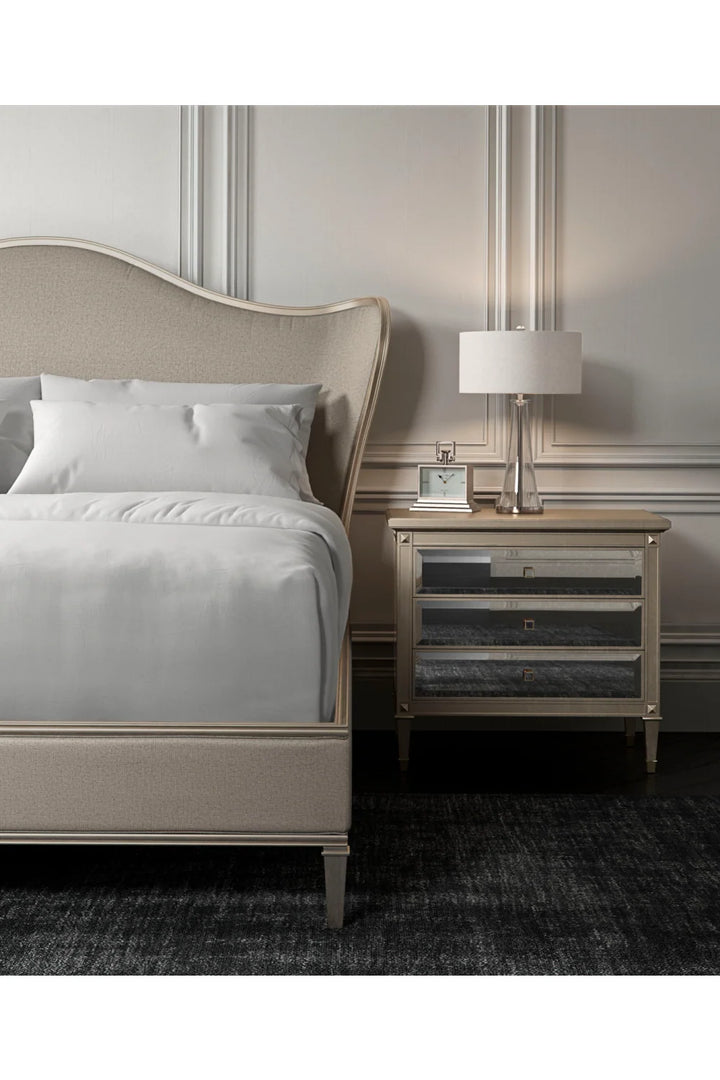 Beige Camelback King Bed
