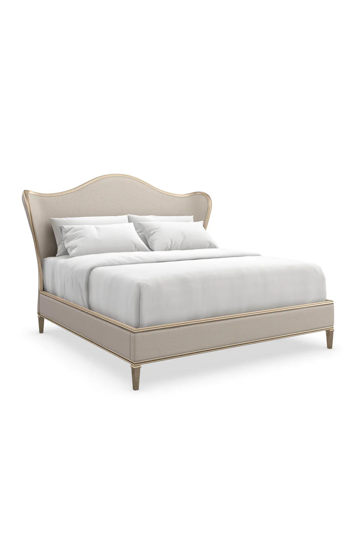 Beige Camelback King Bed