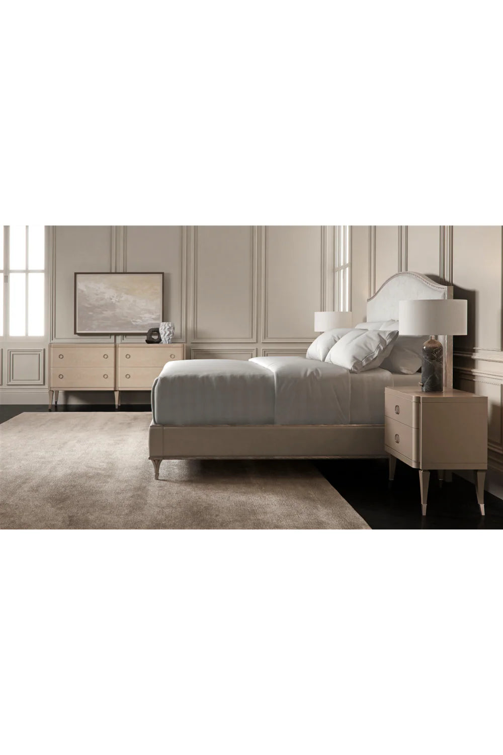 Camelback Platform King Bed