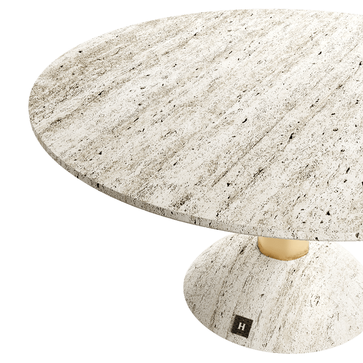 PRYMO TRAVERTIN DINING TABLE