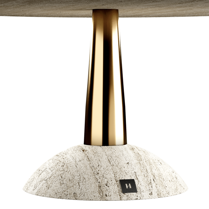 PRYMO TRAVERTIN DINING TABLE