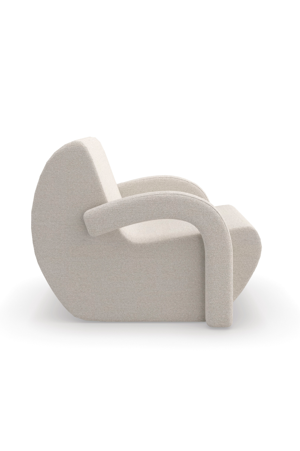 White Bouclé Accent Chair