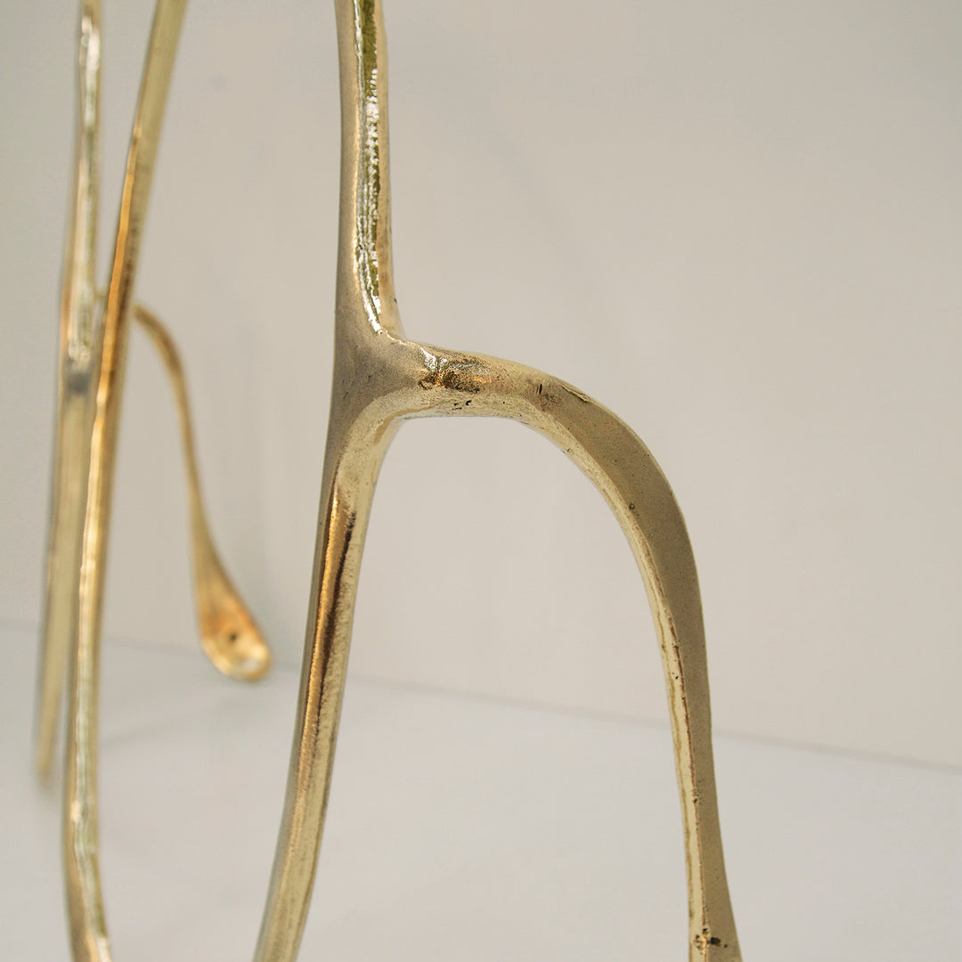 Lennon console, Textured brass