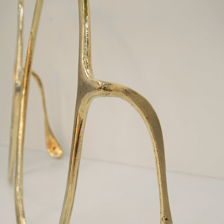 Lennon console, Textured brass