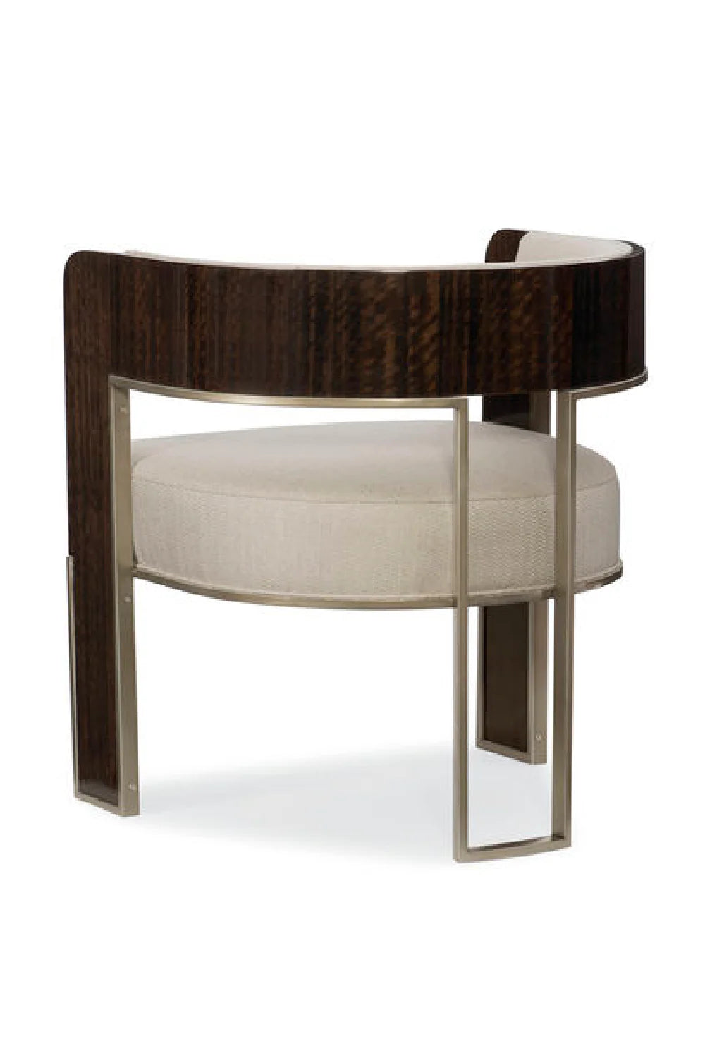 Cream Curved Modern Accent Chair