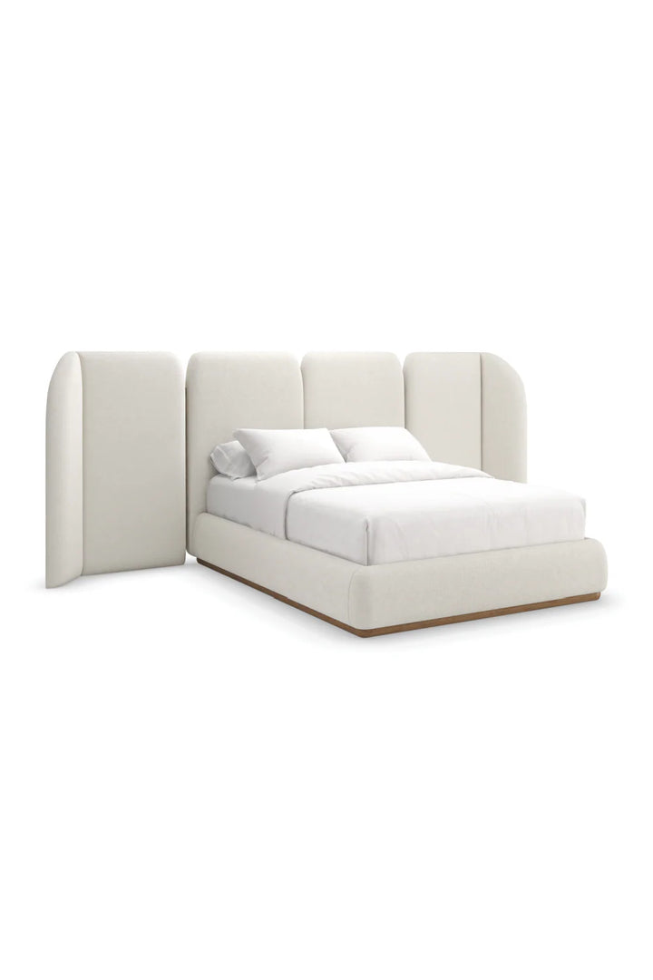 White Upholstered Queen Bed