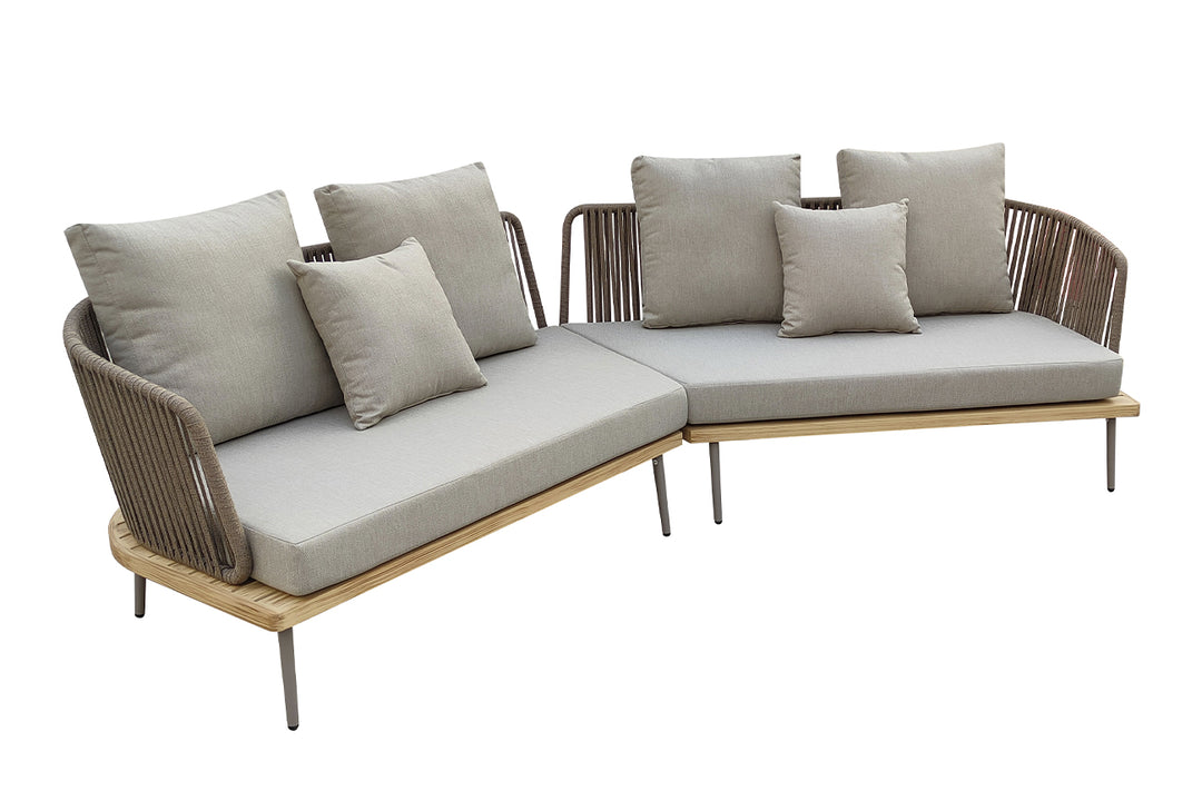 CORNER SOFA "BAYLEY" OUTDOOR GREY GD