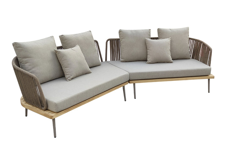 CORNER SOFA "BAYLEY" OUTDOOR GREY GD