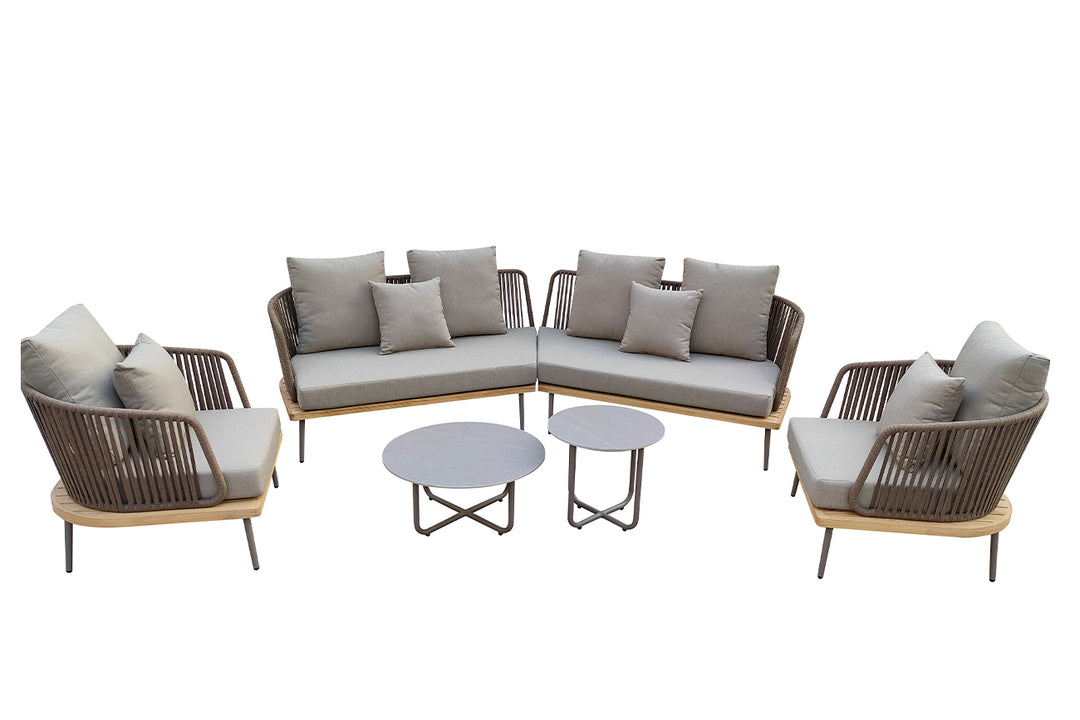 CORNER SOFA "BAYLEY" OUTDOOR GREY GD