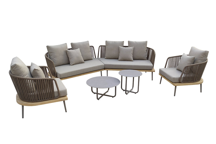 CORNER SOFA "BAYLEY" OUTDOOR GREY GD