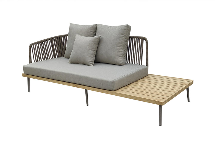 SEATER LEFTSIDED "BAYLEY" OUTDOOR GREY  GD