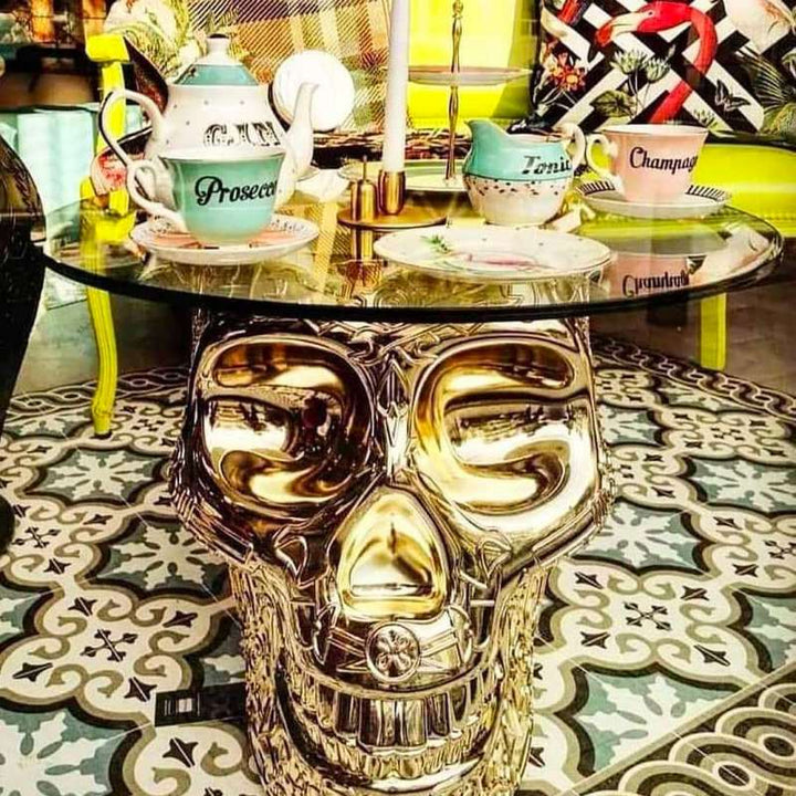 MEXICO STOOL & SIDETABLE  METAL FINISH