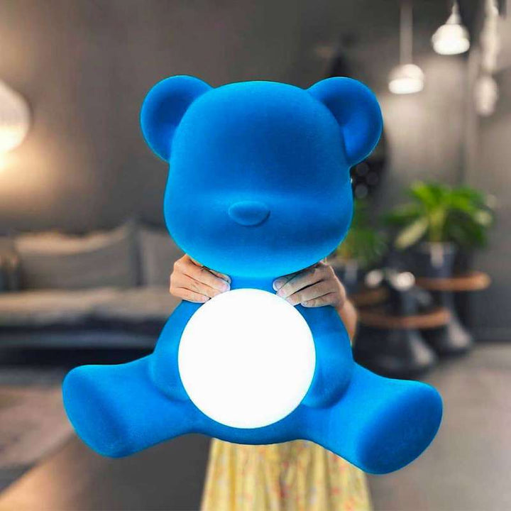 TEDDY GIRL LAMP VELVET FINISH RECHARGEABLE LED